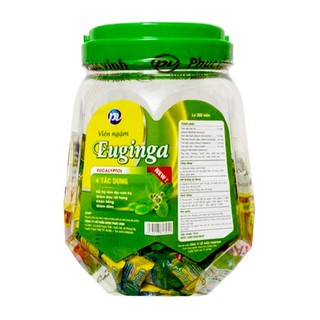 Kẹo euginga hũ 300 viên - hỗ trợ giảm ho, khàn tiếng, đờm, đau rát họng