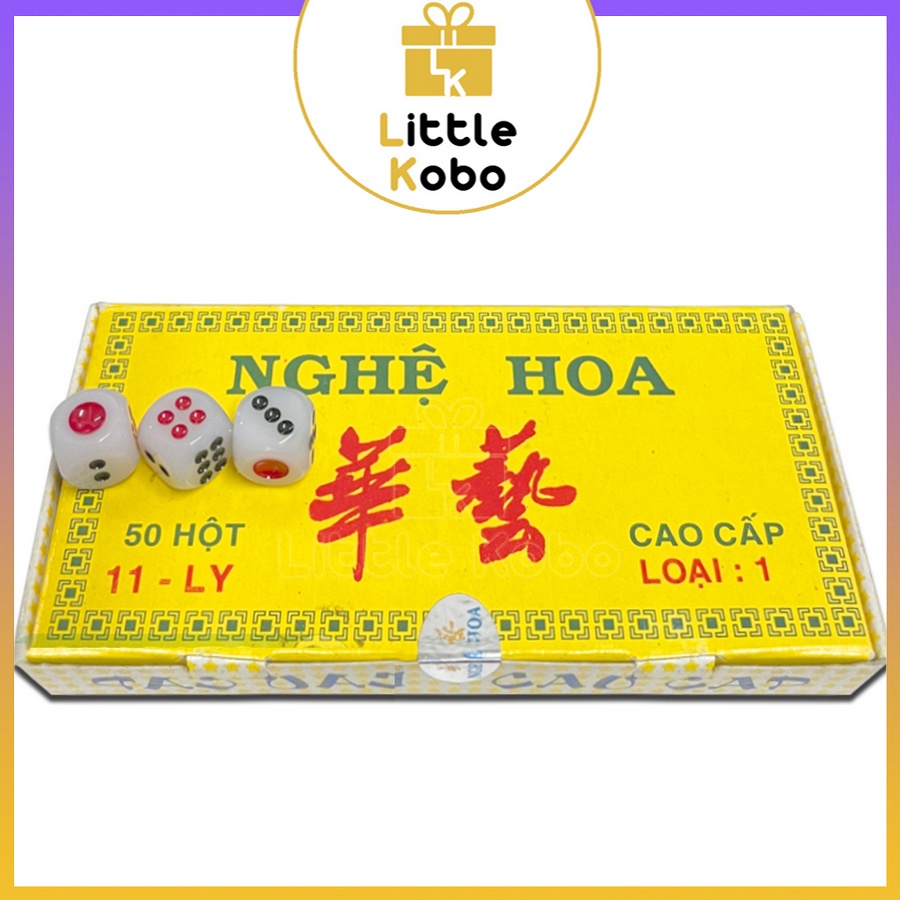 Xí Ngầu Cao Cấp Nghệ Hoa Xí Ngầu Xương Xúc Xắc Đồ Chơi Thẻ Bài Boardgame Đồ Chơi Trí Tuệ Trẻ Em Giải Trí - Little Kobo