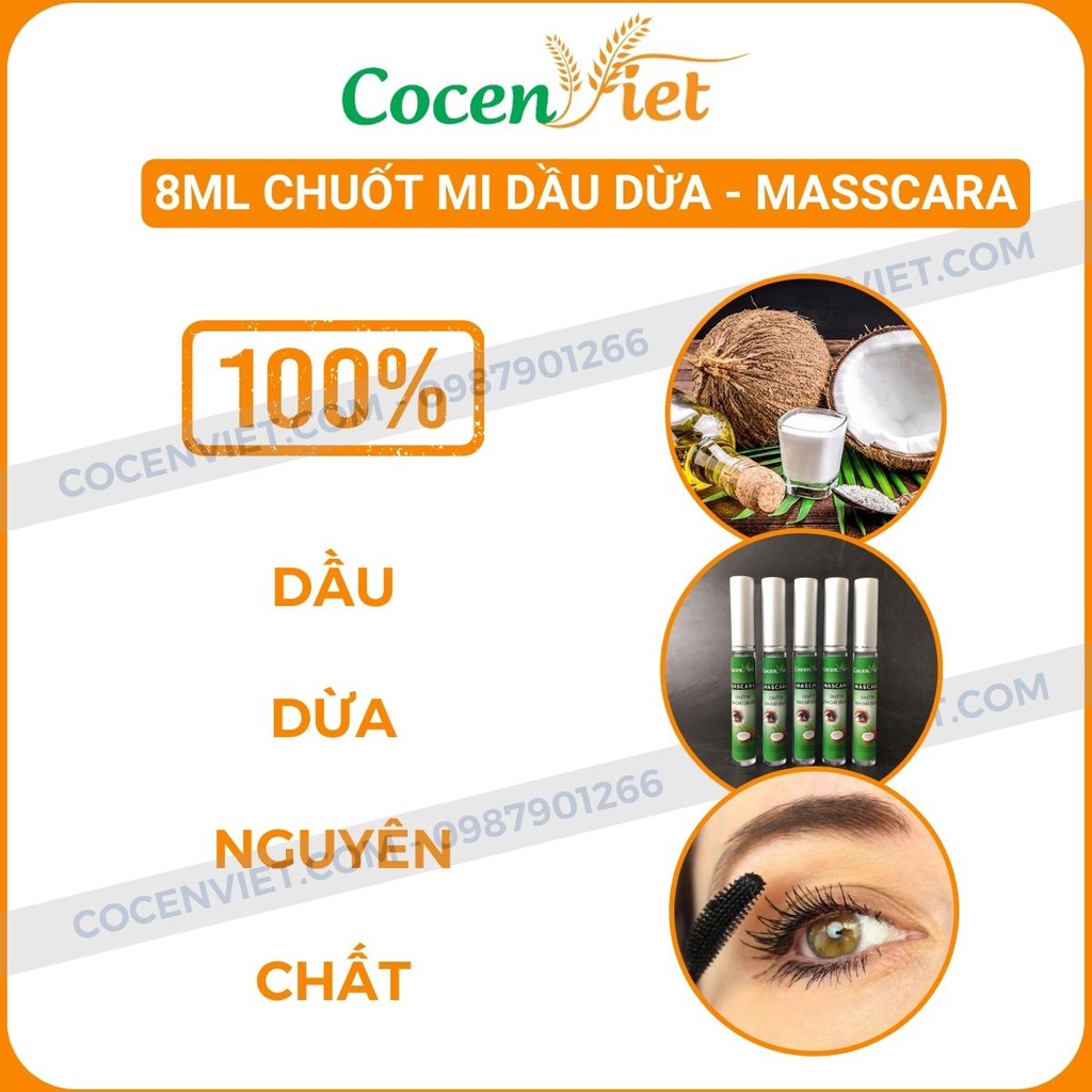 Mascara Chuốt Mi, Dầu Dừa Dưỡng Mi Chắc Khỏe Chuốt Mi Giúp Mi Dài Và Dày Đẹp Hơn Với Dầu Dừa Nguyên Chất CMDD01 COCEN | BigBuy360 - bigbuy360.vn