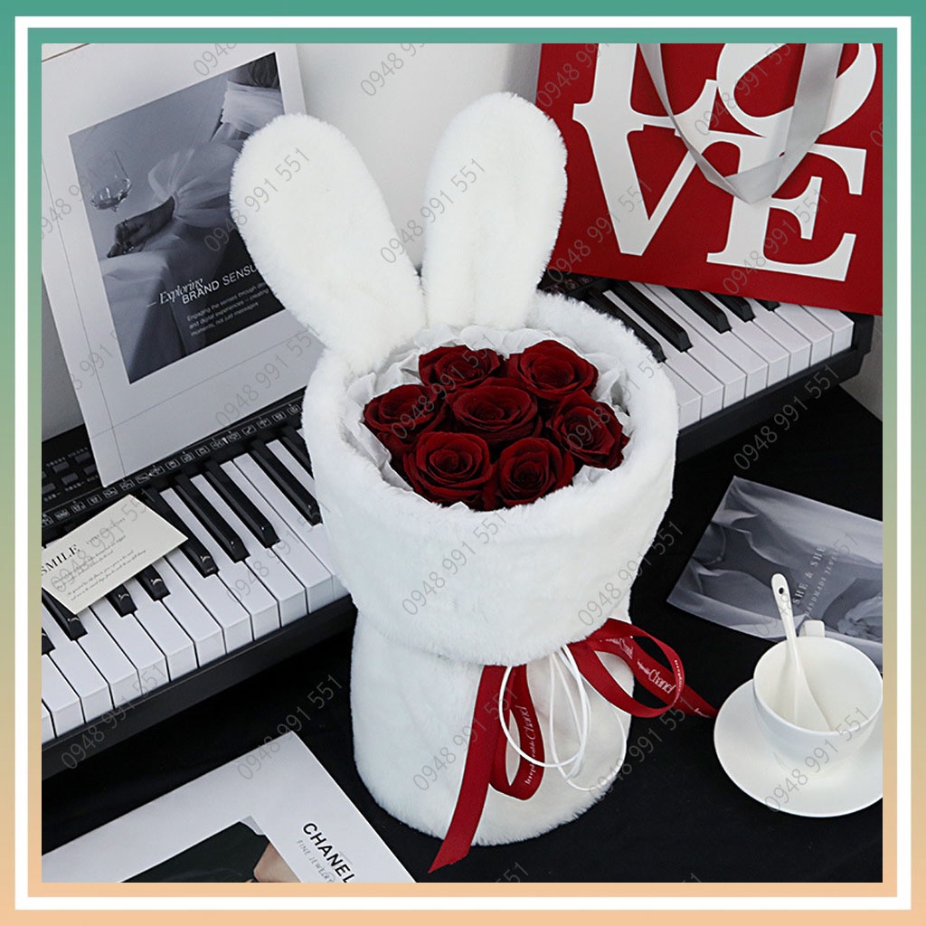 Cốt hoa tai thỏ.Vải Bông Gói Hoa Tai Thỏ