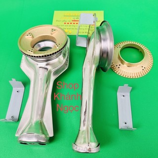 2 Điếu inox Họng Đầu Đốt chia lửa bếp gas - Sen đồng chia lửa +Bass + Vít