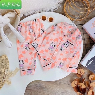 Bộ pijzama hoạ tiết bò sữa cho bé