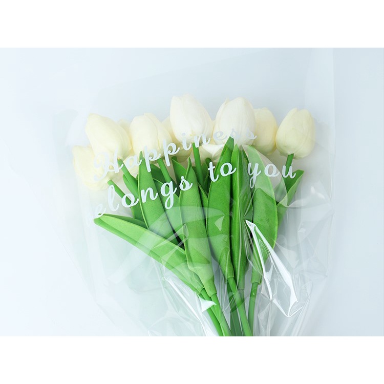 Túi bóng kính bó hoa ❤️in chữ❤️ phong  cách Hàn Quốc 5-7 bông 45*27 cm