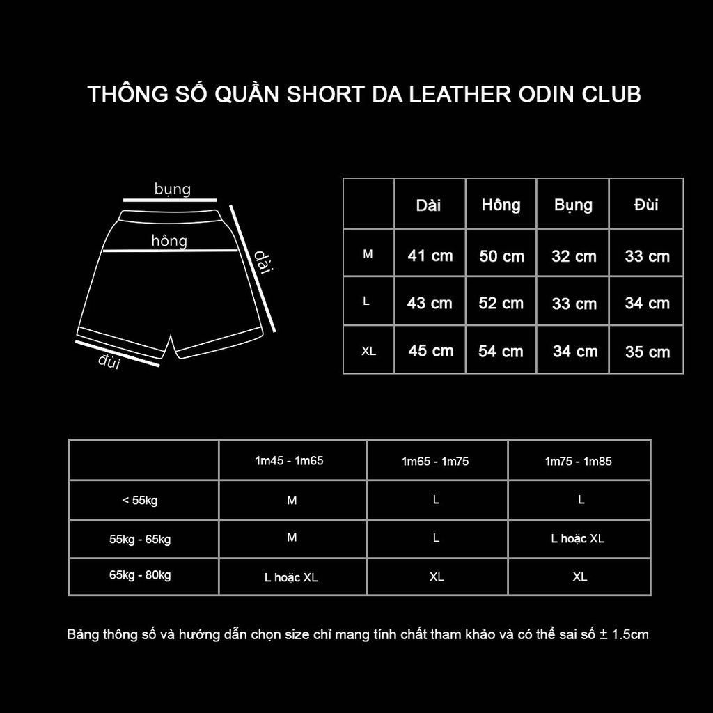 Quần Short Da Leather ODIN CLUB, Quần đùi form rộng nam nữ ODIN, Local Brand ODIN CLUB