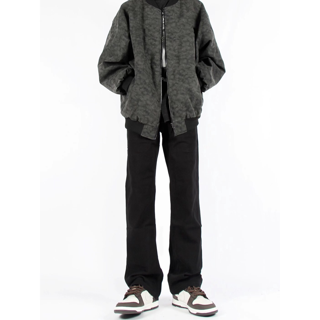 VUNC Quần Jean Dài Dáng Rộng Phong Cách Nhật Bản Thời Trang Cho Nam