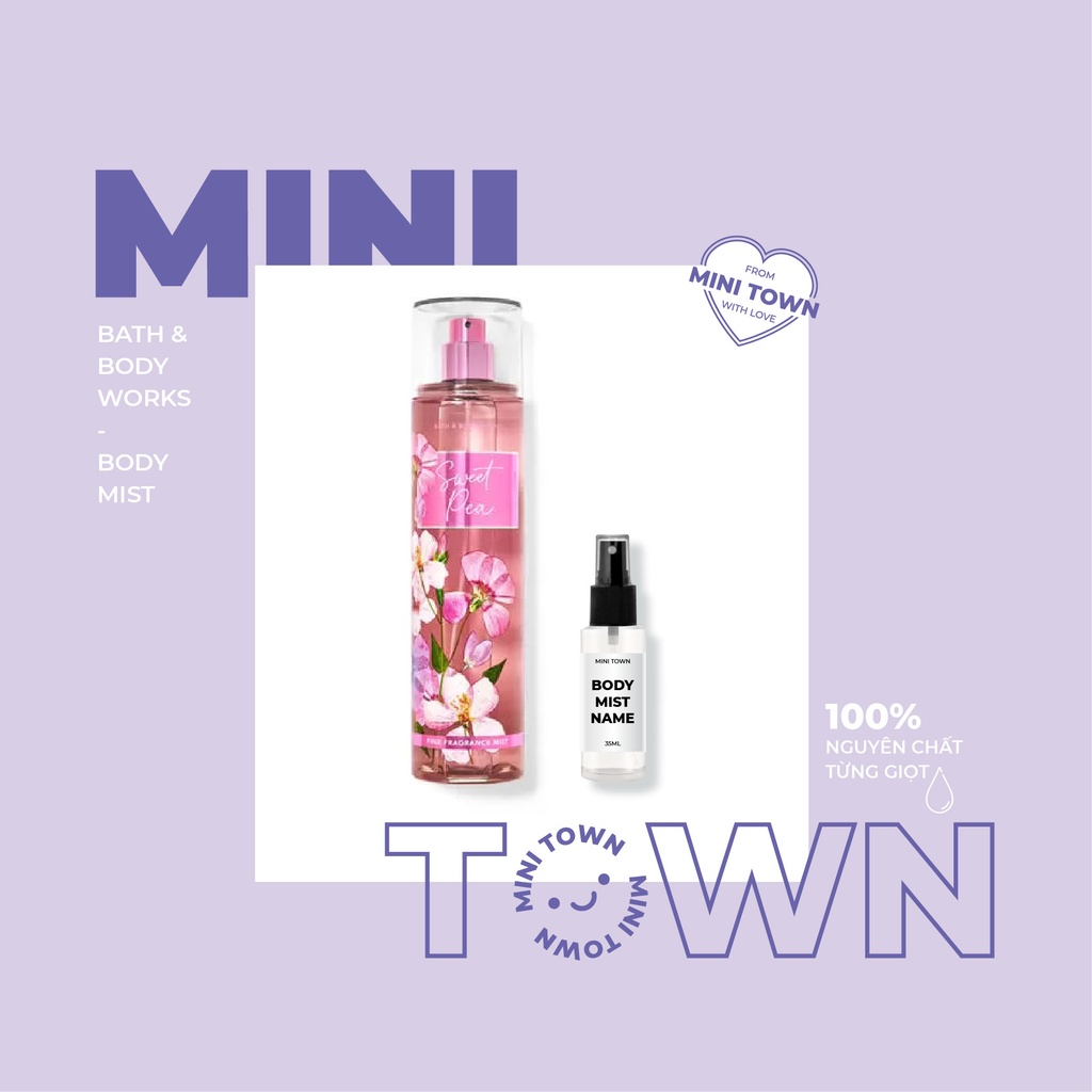 SWEET PEA - Xịt Thơm Lưu Hương Toàn Thân Bath & Body Works Fine Fragrance Mist