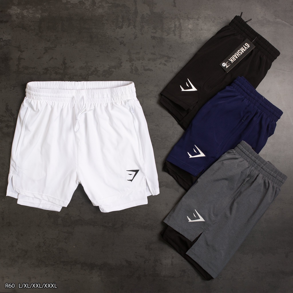 S1 QUẦN SHORT RUN THỂ THAO NAM R60 IN LOGO HÃNG GYMSHARK - THỜI TRANG THỂ THAO NAM 79