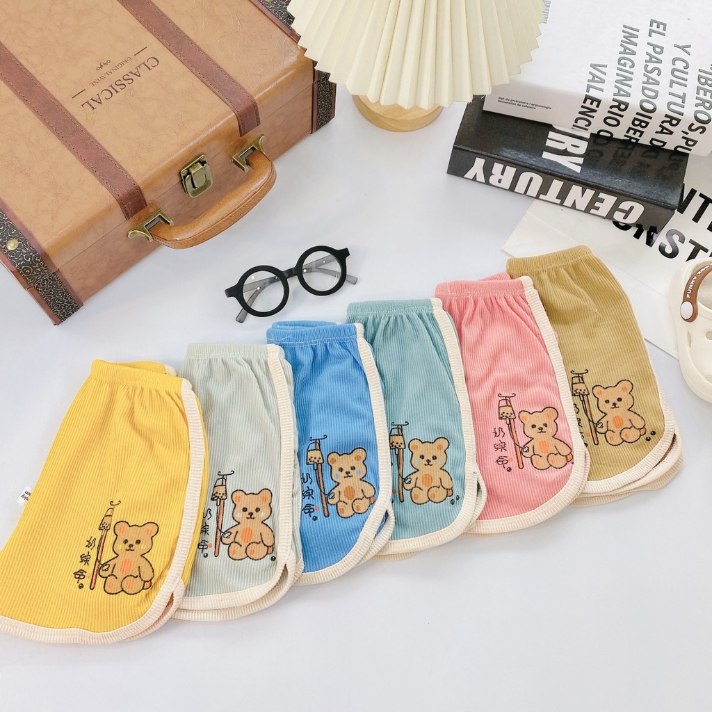 Quần đùi cho bé chất len tăm trai và bé gái từ sơ sinh đến 15kg