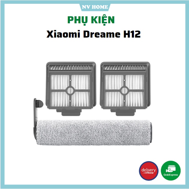 Phụ kiện máy hút bụi Xiaomi Dreame H12/H12S/H11S con lăn lau nhà, lõi lọc hepa
