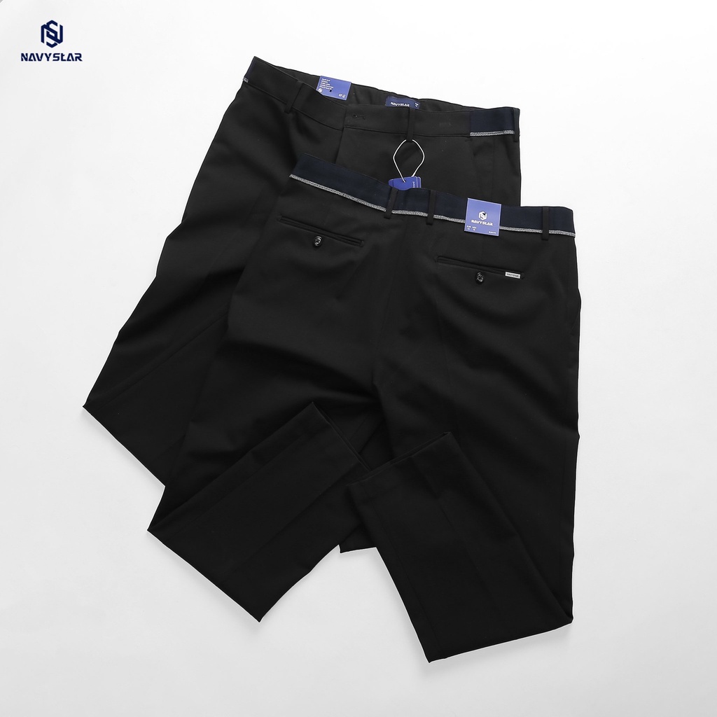 BIGSIZE NAM 80-140KG QUẦN TÂY CẠP CHUN TÚI HẬU ĐEN QT006 2BIG NAVY STAR