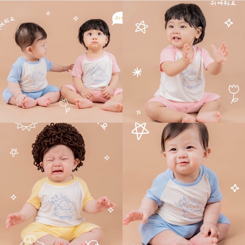 Bộ Cộc PunChun Raglan Cho Bé 6m-5y