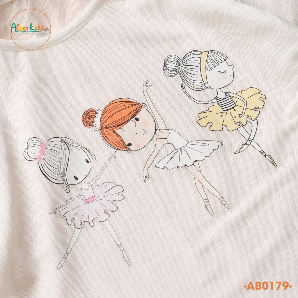 Sét đồ bé gái Alberkids mặc nhà in họa tiết công chúa cho bé gái 5,6,7,8,9,10,11,12 tuổi  AG0179