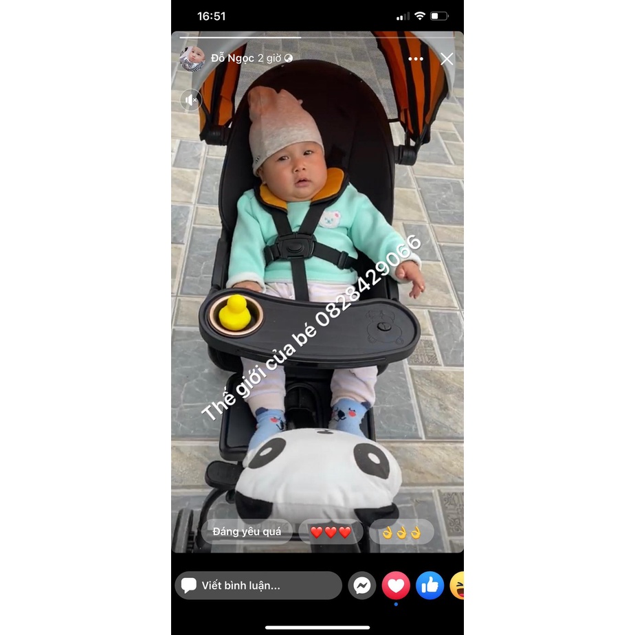 XẢ KHO XE ĐẨY GẤU V9b zon zon gấp gọn cho bé từ sơ sinh