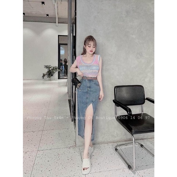 2váy jean dày xẻ đùi khách chot live 198k