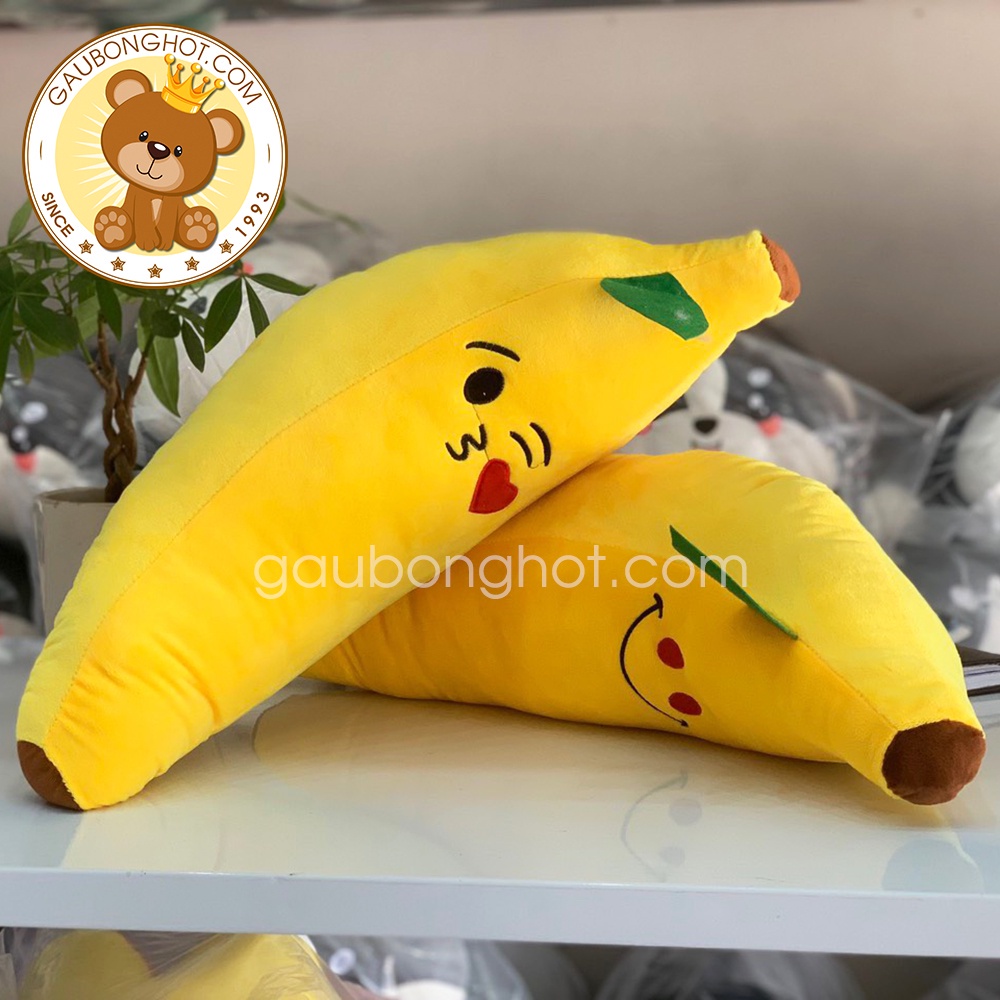 Thú gấu nhồi bông, Gối Ôm Hình Quả Chuối size 25cm, 55cm Siêu Dễ Thương Mềm Êm Mịn - HAUNNISHOP.VN
