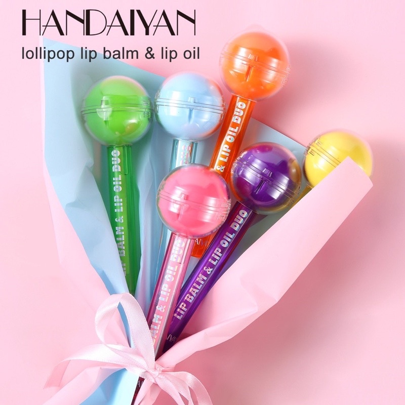 Son dưỡng kẹo mút HANDAIYAN lollipop lip balm & lip oil