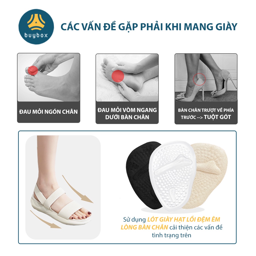 Các mẫu lót mũi giày, đệm êm lòng bàn chân trước, chống trượt về phía trước giúp giảm size khi mang giày - Buybox