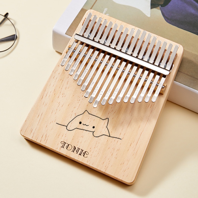 Cây đàn piano kalimba hình con mèo siêu iu- Tặng giấy dán