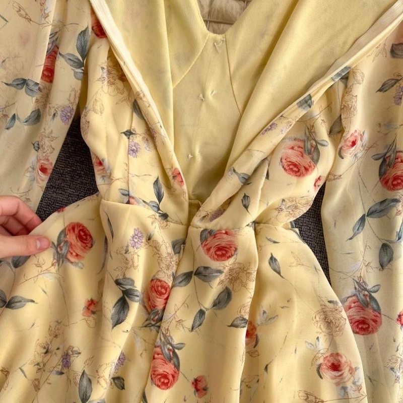 Jumsuit hoa nhí tay dài