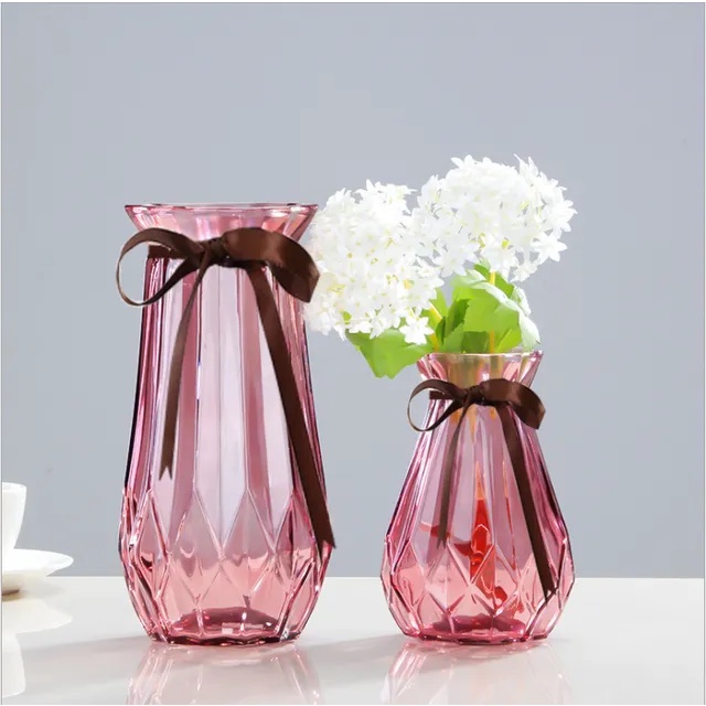 Lọ hoa, bình hoa thủy tinh TRUMPET 18-20CM , lọ hoa để bàn, lọ hoa trang trí QHOUSE