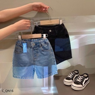 Quần short jean bé trai EMBES KIDS , quần đùi bò cho bé 11 đến 32kg