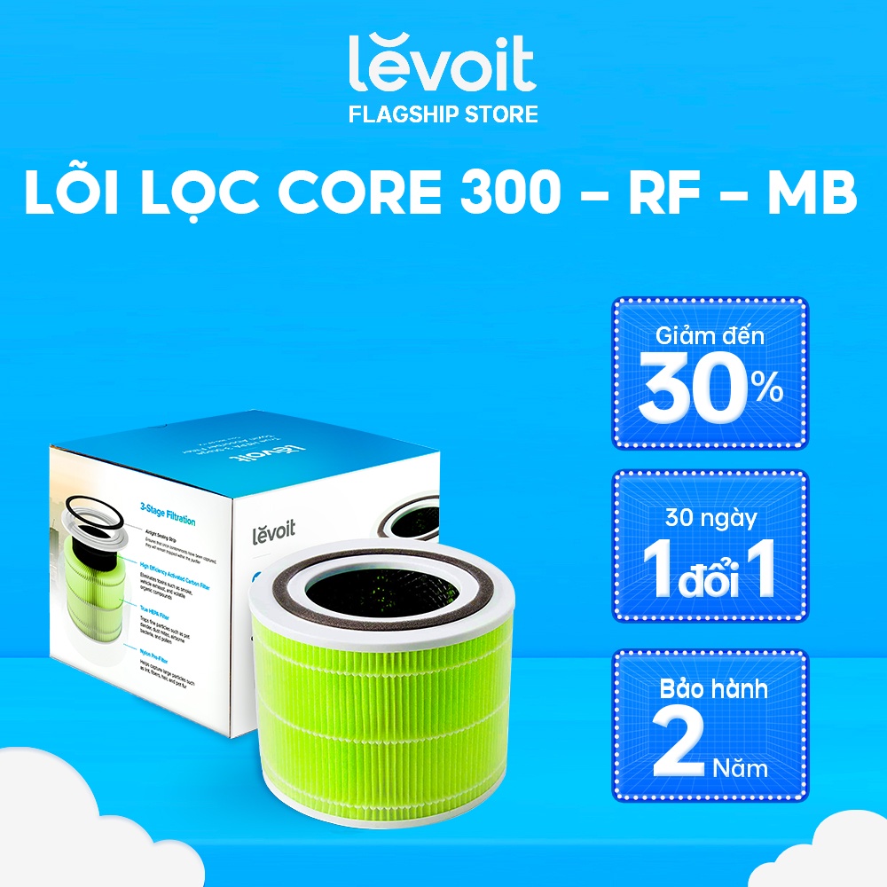 Lõi Lọc Nấm Móc Và Vi Khuẩn Cho Máy Lọc Không Khí Levoit Core 300/300S RF-MB | Bộ Lọc HEPA 3 Lớp | Hàng Chính Hãng