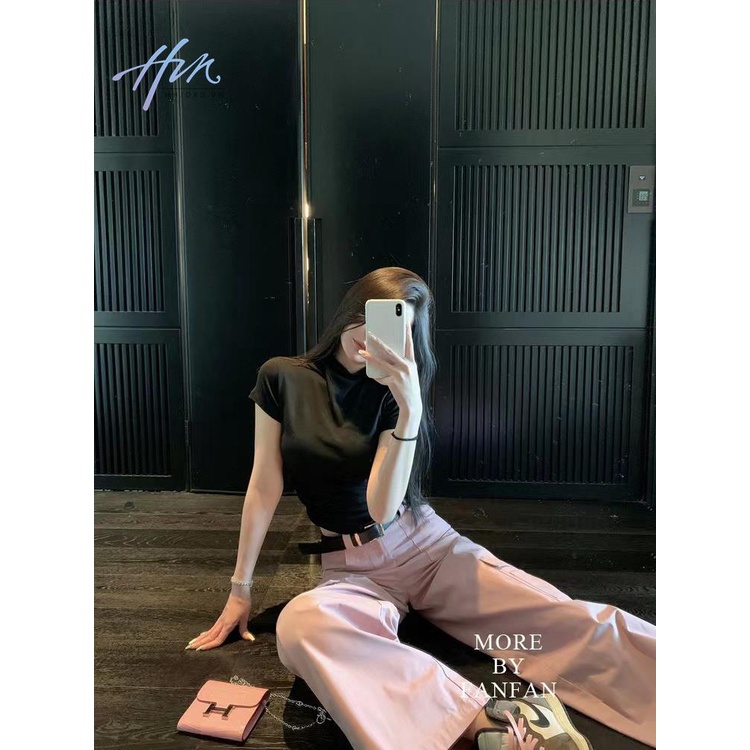 Quần Yếm Siêu Hot Hình Quả Lê Phiên Bản Tuyệt Vời!Quần Dài Có Túi Lớn Thời Trang Xuân Hè Cho Nữ