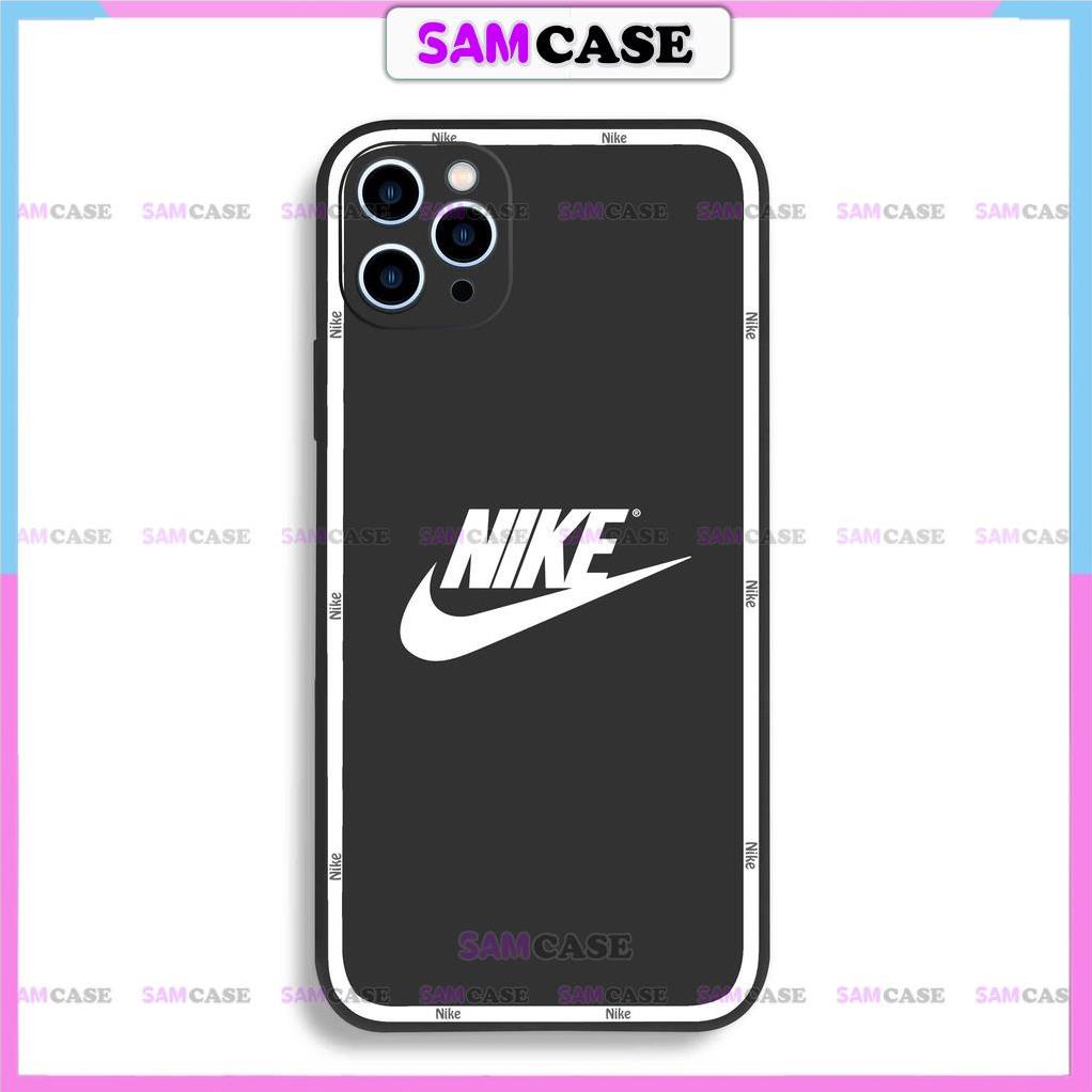 Ốp lưng điện thoại iPhone cạnh viền vuông silicon dẻo bảo vệ camera hình Nike ip 6/6s/7/8/X/XS/11/12/13/14 Pro Plus Max