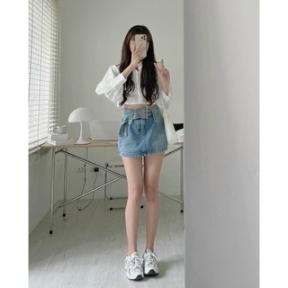 ÁO SƠ MI TRƠN CROPTOP DÀI TAY TÚI NGỰC BASIC (Có ảnh thật)