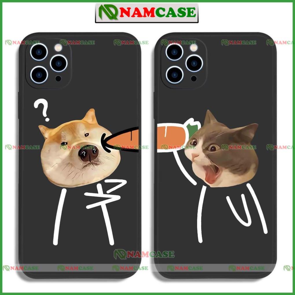 Ốp lưng iphone cặp đôi hoạt hình độc lạ chó mèo ngộ nghĩnh dễ thương đẹp cho ip 6/6s/7/8/X/XS/11/12/13/14 Pro Plus Max
