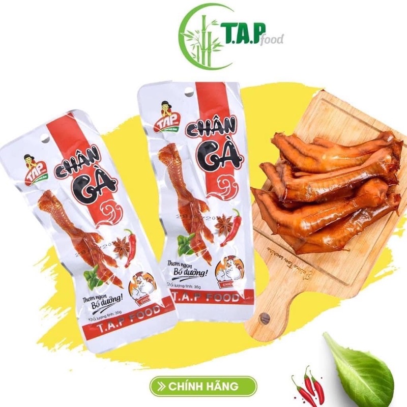 Combo 10 Chân Gà Cay Việt Nam- Chân Gà Đỏ Gói 35gr - VỊ TỨ XUYÊN- TAP Food - Giòn dai thơm ngon -