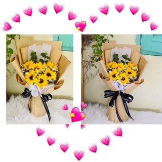 [ Hình chính chủ shop tự chup ] Bó hoa 7 bông hướng dương sáp tặng quà lễ tốt nghiệp [ hình shop tự chup ]