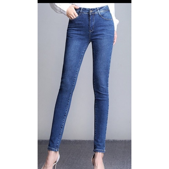 Quần jeans nữ trơn chất bò Co Giãn dáng Skinny hàng công ty thiết kế cao cấp