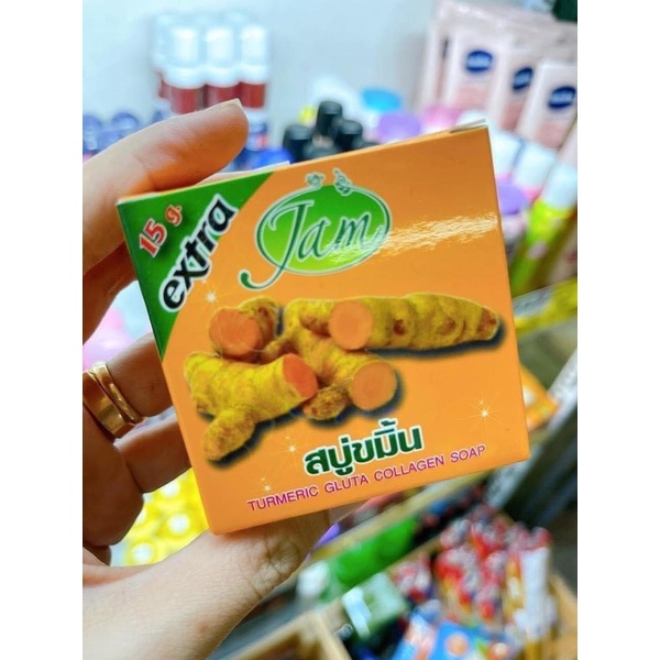 Soap Tắm Nghệ Jam Thái Lan, Hỗ Trợ Giảm Thâm Viêm Lỗ Chân Lông