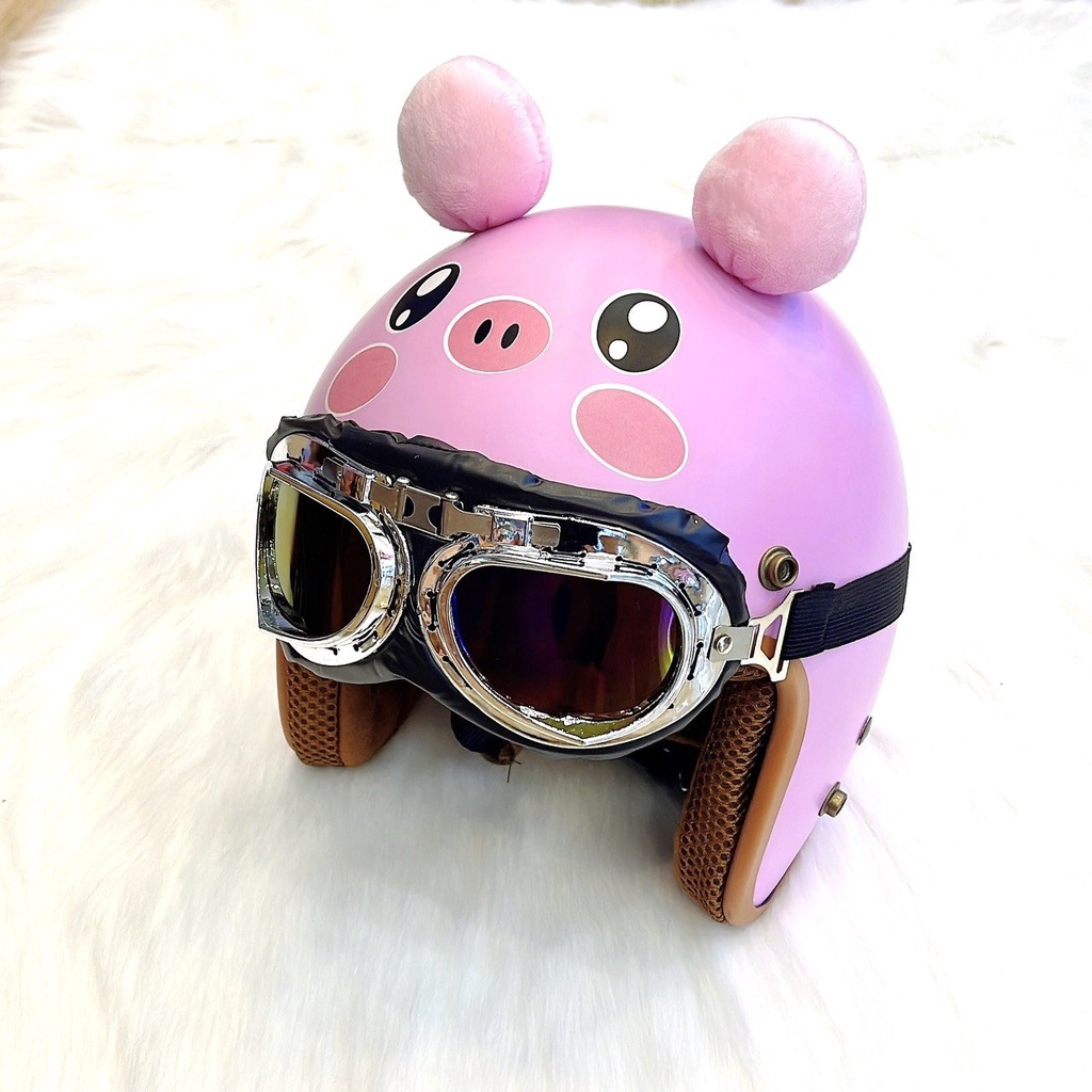 Nón bảo hiểm 3/4 Tai Thú Mẫu Mới Nhất