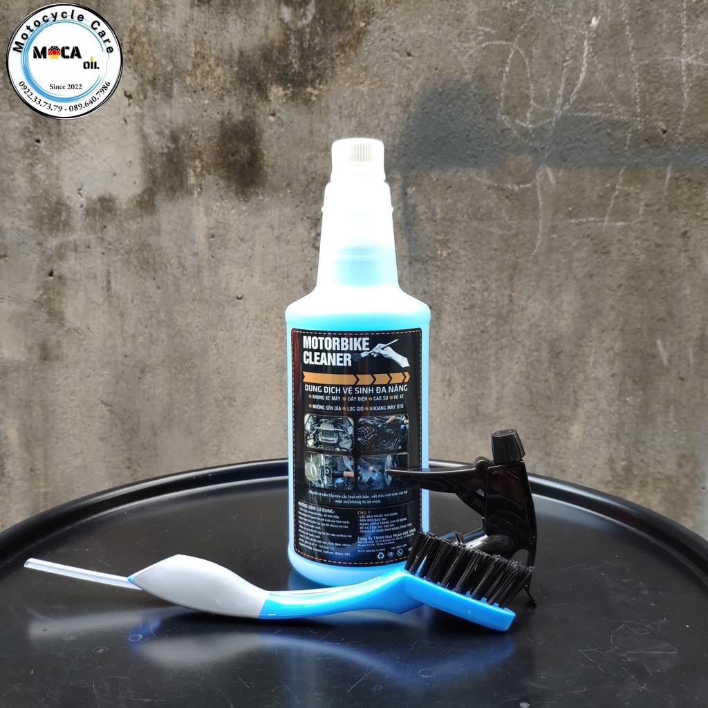 Dung dịch tẩy rửa ĐA NĂNG Motobike Cleaner lốc máy,nhông sên dĩa, dây điện sườn xe dành cho ôtô, xe máy tặng  bàn chải