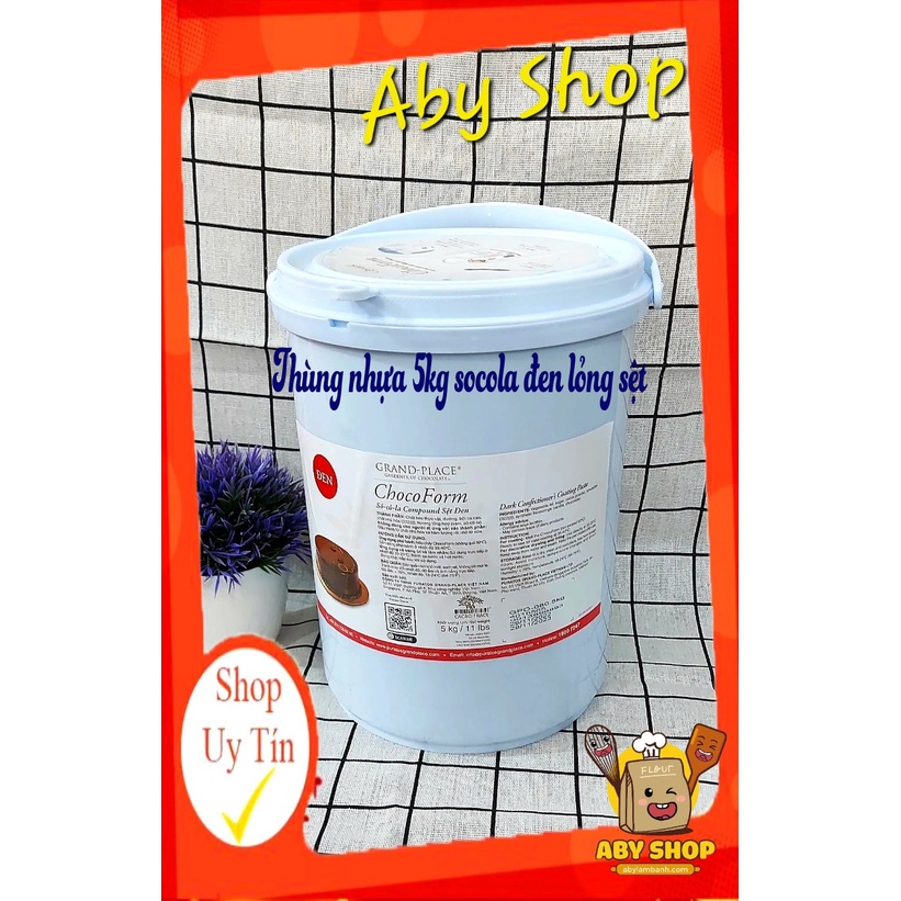 Socola đen sệt Grand Place Puratos 1kg chia lẻ⚡ LOẠI TỐT ⚡ dùng để phủ mặt, làm nhân, tạo hình và làm donuts