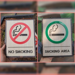 Bảng no smoking, smoking area