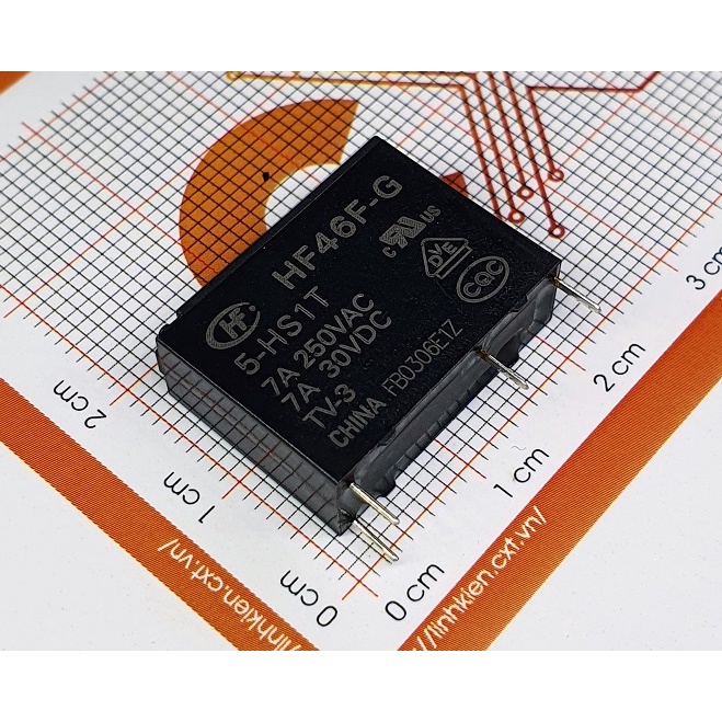 HongFa Relay 7A 5V (4 chân) HF46F-G-005-HS1T