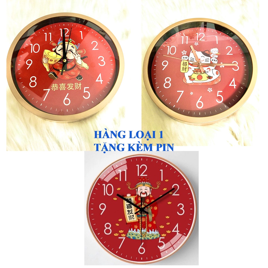(Ship Hỏa Tốc) Đồng Hồ Treo Tường Mèo Thần Tài