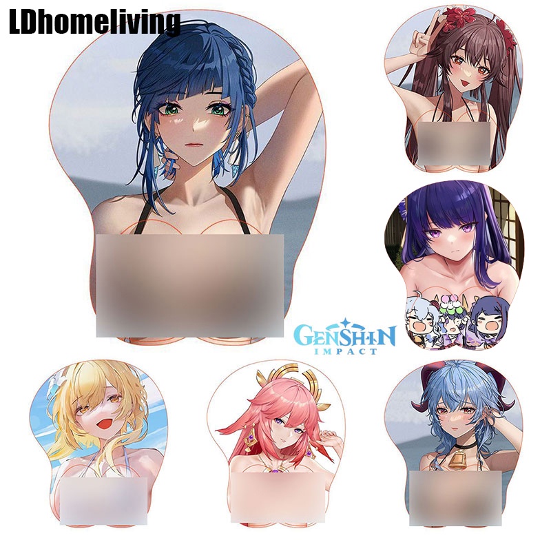 Miếng Lót Chuột Máy Tính Có Đệm Cổ Tay 3D