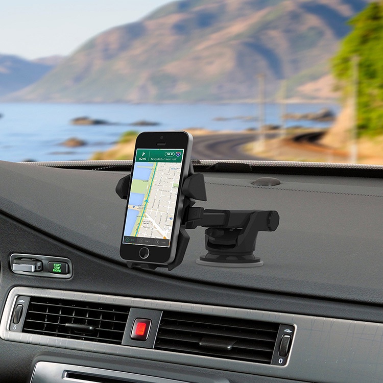 Giá đỡ điện thoại trên ô tô loại hút chân không xoay 360 độ cao cấp, kẹp điện thoại trên ô tô có cần kéo dài | BigBuy360 - bigbuy360.vn