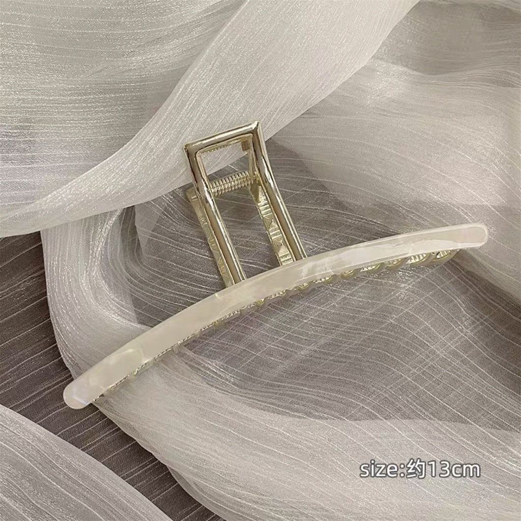 Kẹp Tóc Lớn 13cm Bằng Hợp Kim Họa Tiết Axit acetic Giúp Cố Định Tóc Sau