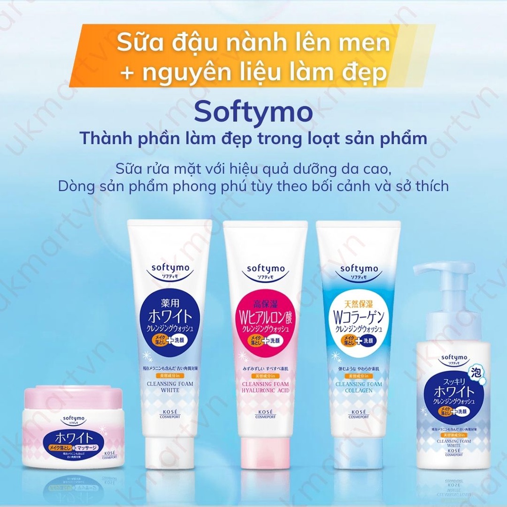 Sữa rửa mặt Kose Softymo Nhật Bản 190g