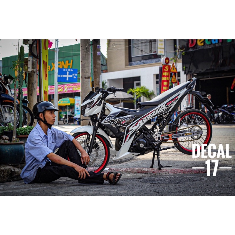 Tem satria trắng tem chế trắng đen