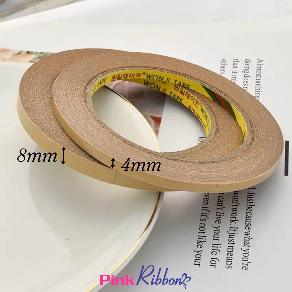 Băng dính trong Hàn Quốc cao cấp 2 mặt dán đồ thủ công/handmade