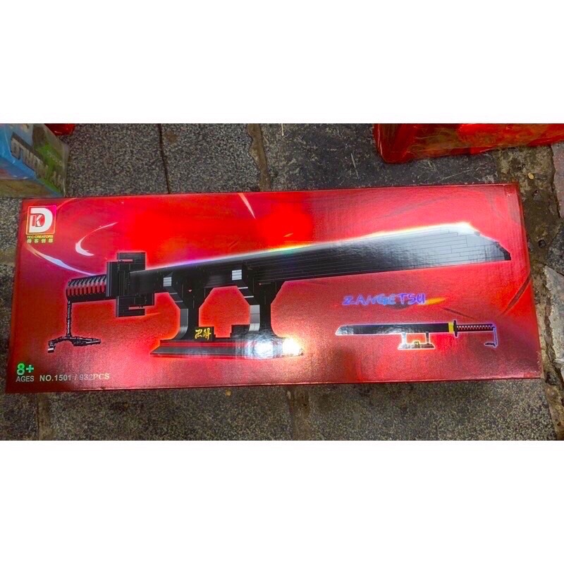 Lắp ráp mô hình technic DK 1501 Xếp hình Katana Trảm Nguyệt Zangetsu Kurosaki Ichigo 932 Mảnh