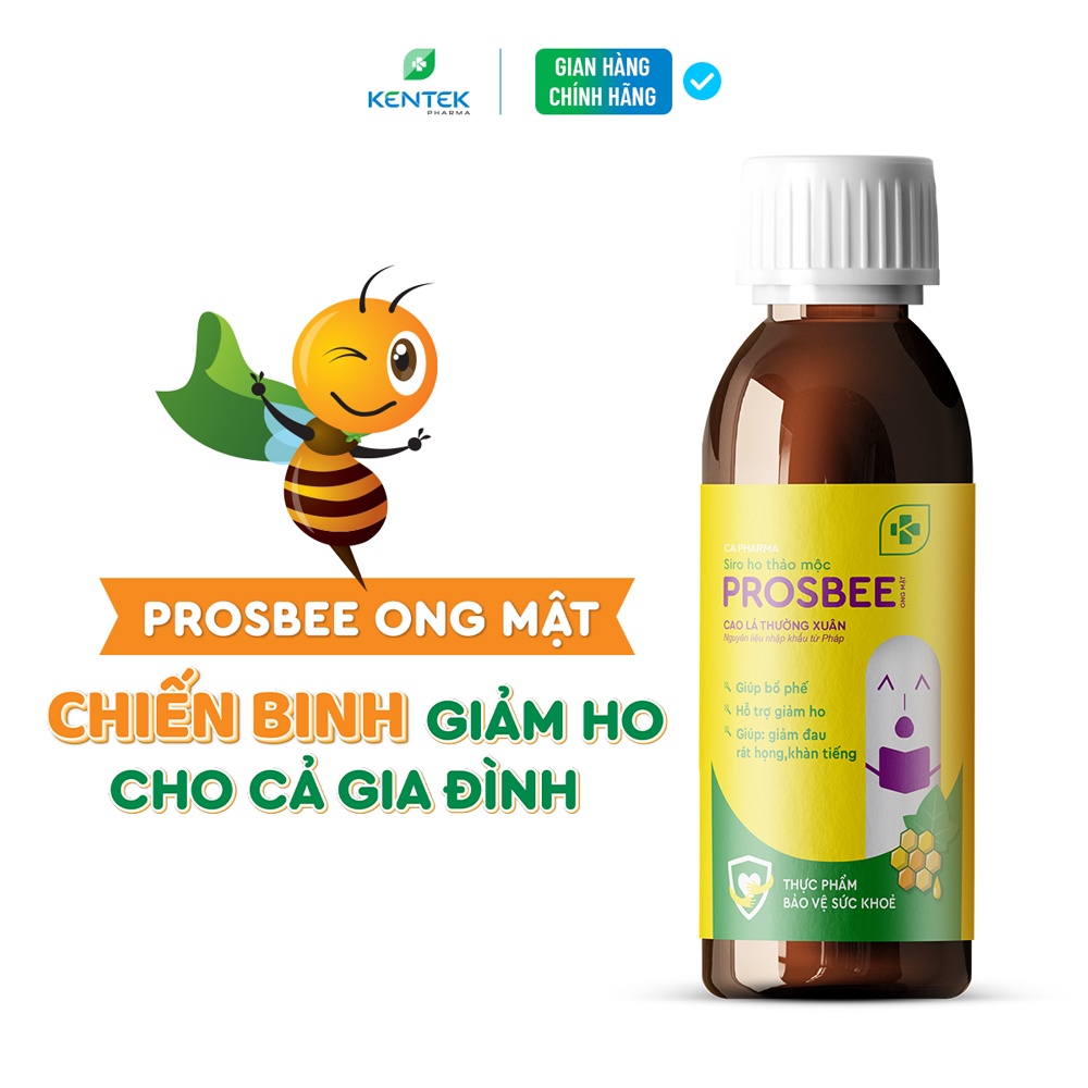 Siro KID C Plus chai 100ml + Siro Prosbee chai 100ml | Bổ sung kẽm, vitamin C và giảm ho cho bé