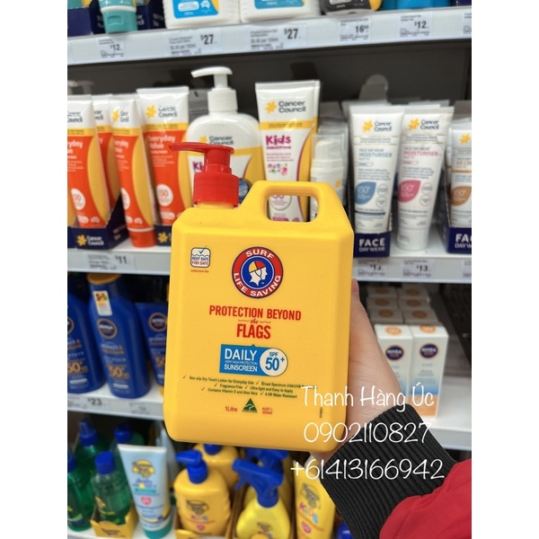 Kem Chống Nắng Surf Protection Beyond Flags Daily Sunscreen SPF50+ 1lit