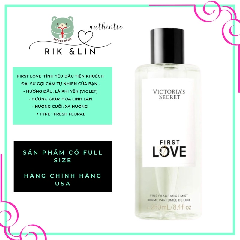 Auth _ FIRST LOVE - Xịt Thơm Body Mist Victoria’s Secret